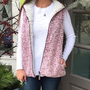 Burgundy frosted Tip Dylan Vest